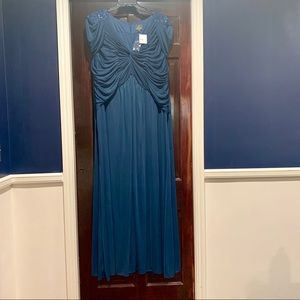 Arianna Papell Deep Blue Evening Gown.